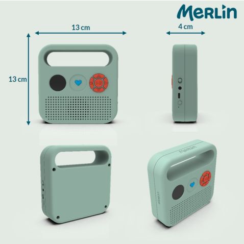 Casque audio enfant pour enceinte Merlin - vert - Jeux d'éveil
