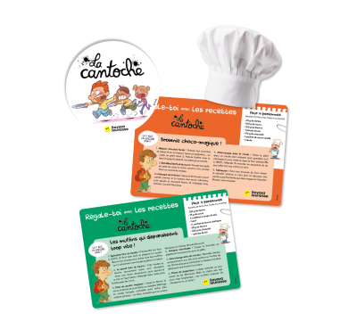 Une toque de cuisine, un sticker et des cartes de recettes drôles et délicieuses (Offert)